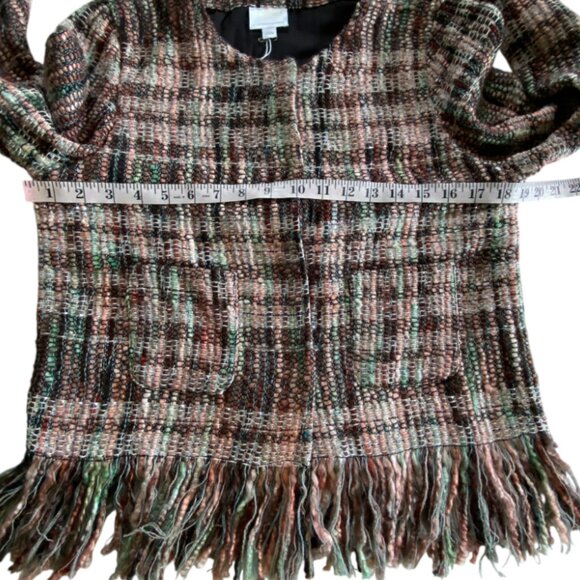 Anthropologie Fringe Academy Blazer Multi Tweed NWT S/M - Picture 13 of 16